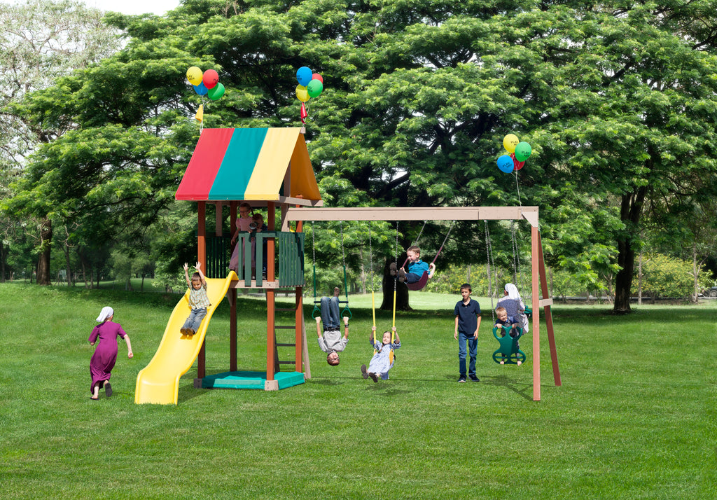 Wooden Watch Tower Swing Set Series